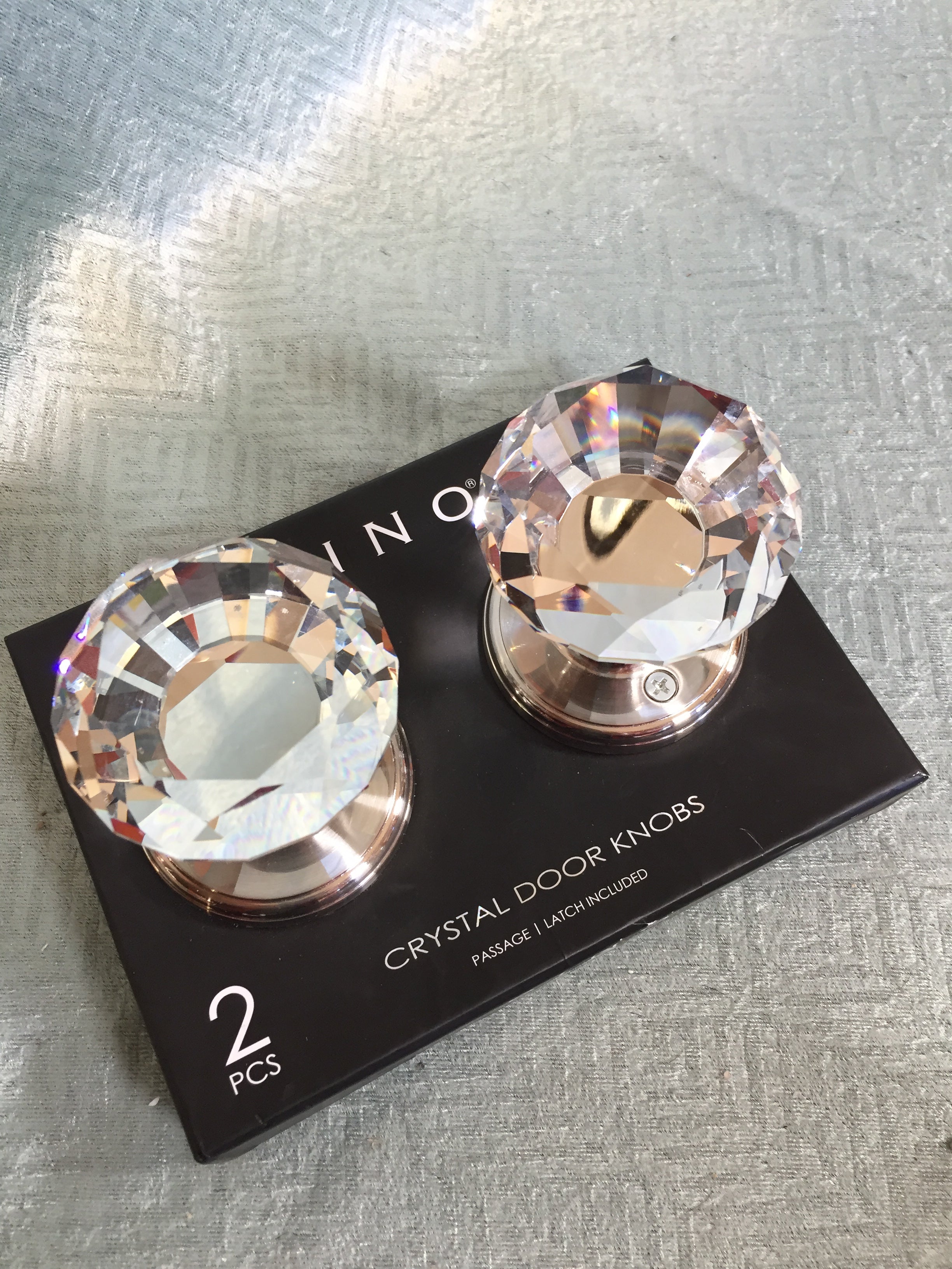 BINO Crystal Functional Interior Door Knobs Set - 2 Pieces (7610041794798)